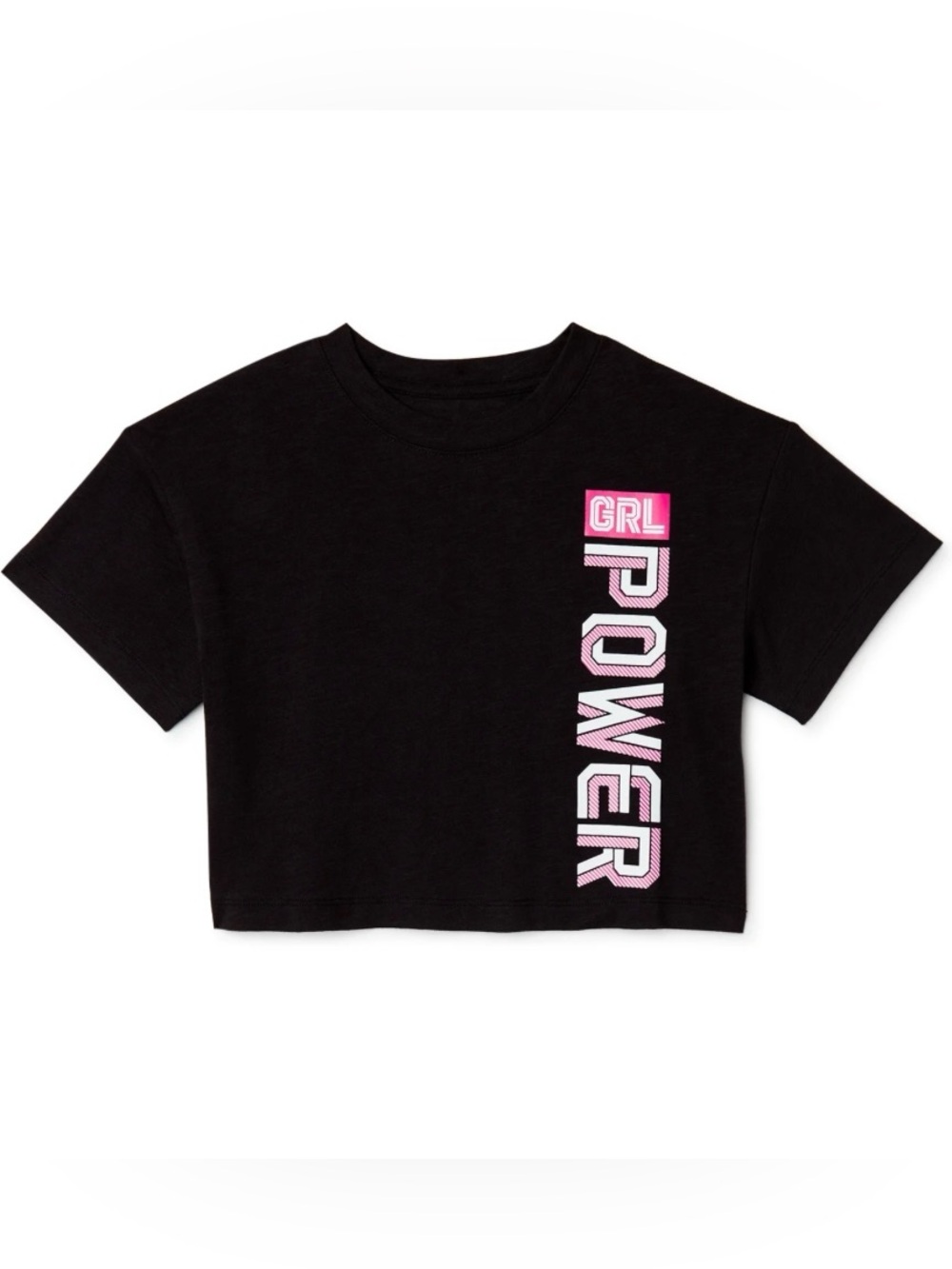 🌈6/$10 Athletic Works Girls "GRL POWER" Graphic Crop Tee